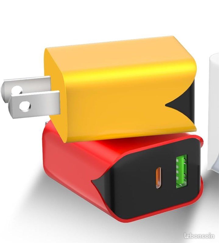20 blocs de charge USB C, 20 W, certifiés UL, double port PD+QC, adaptateur mural à charge rapide pour iPhone 15/14/13/12/11/Pro Max/XS/XR/X, Galaxy S24/S23/S22, LG (image 1)