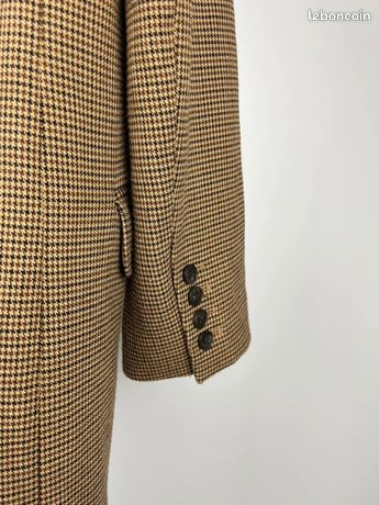Manteau Tweed Comptoir Des Cotonniers - Pied De Poule Gris - Taille 36 - Occasion Très Bon État