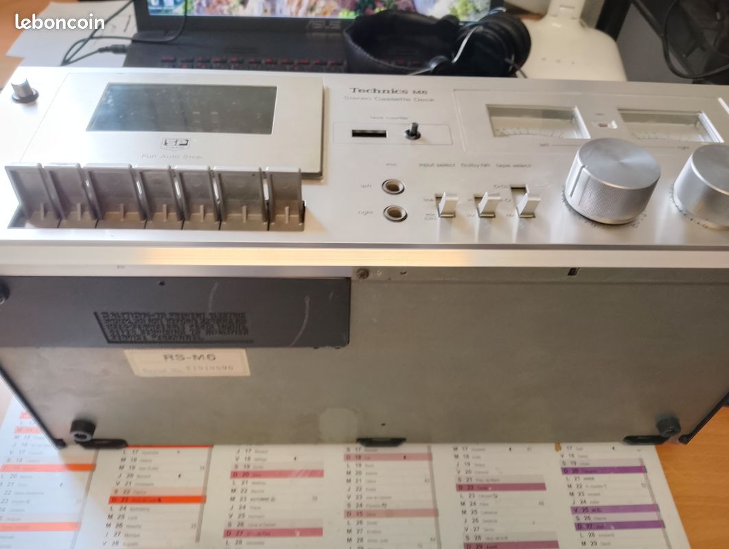 Technics Cassette RS-B705 3 têtes + cassette démagnétisation (Gebraucht Technics Cassette RS-B705 3 têtes + cassette démagnétisation (Gebraucht