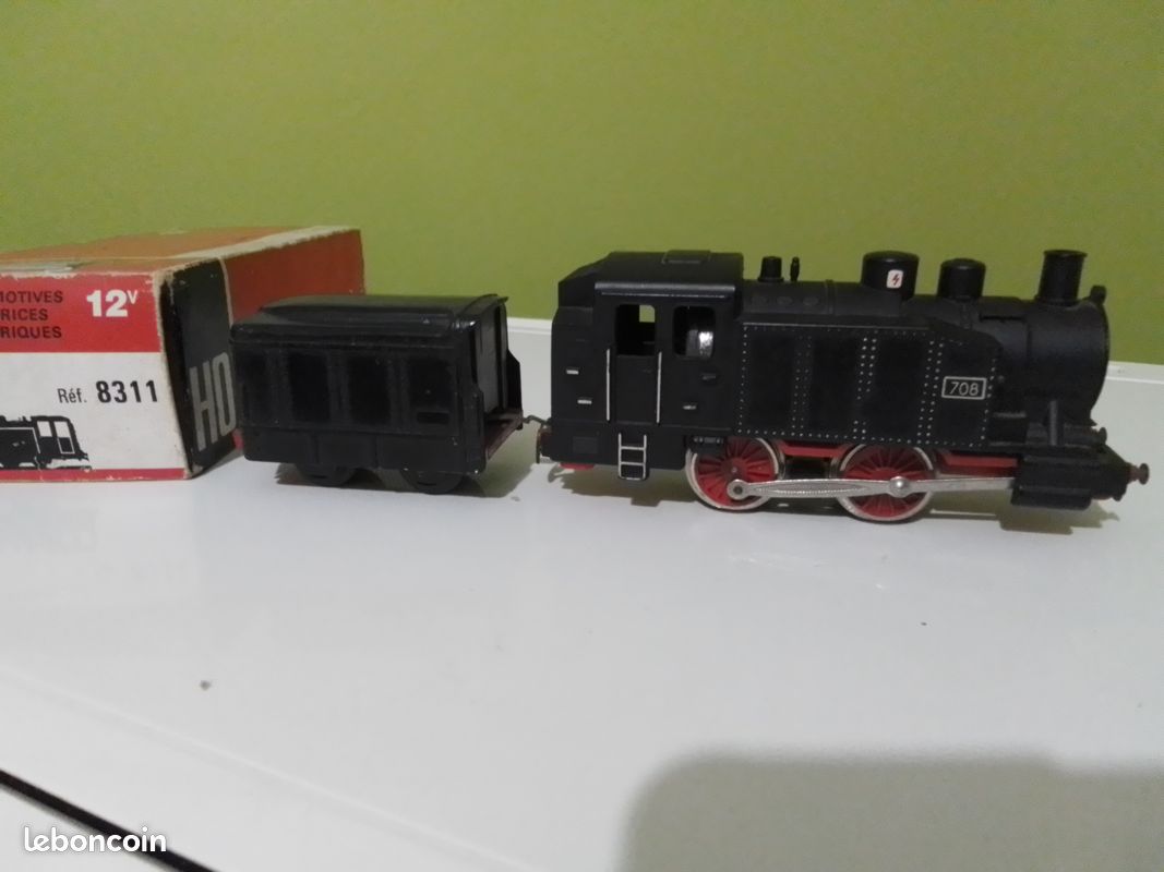 Ancienne Locomotive à Vapeur électrique LR époque 1930, Voie 0, 20cm, Fabrication Française