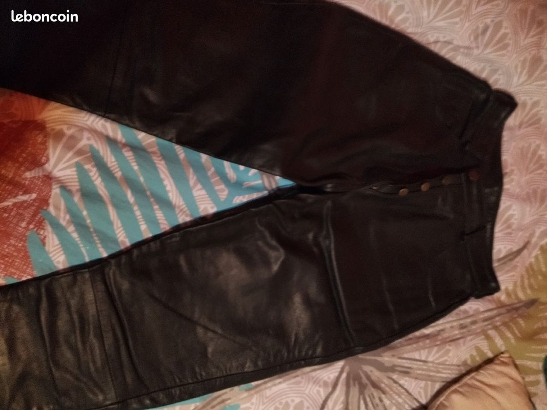 Pantalon en cuir en véritable peau de vachette (image 3)