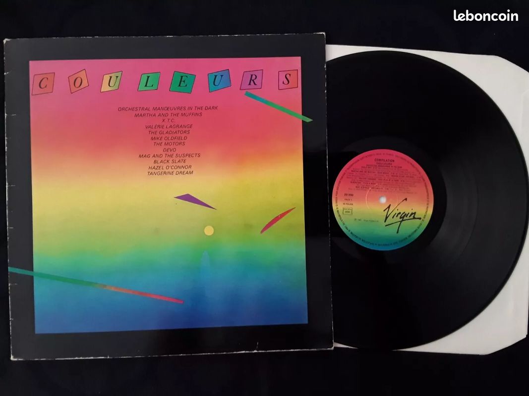 Compilation - Couleurs - LP - 33T - vinyle 1981 - VG+/VG+ (XTC, OMD, Devo, Oldfield) (image 1)