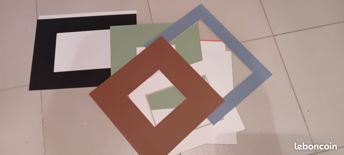 Toiles en lin, peintures acrylique, cadres et passes partout, chaines accrochage (image 3)