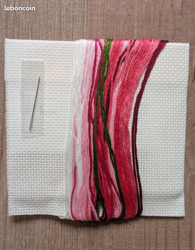 Kit de broderie Rose rose - NEUF (image 8)