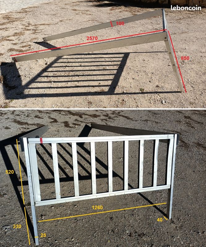 Rehausse de remorque double essieu avec porte-échelle + Bâche (image 3)