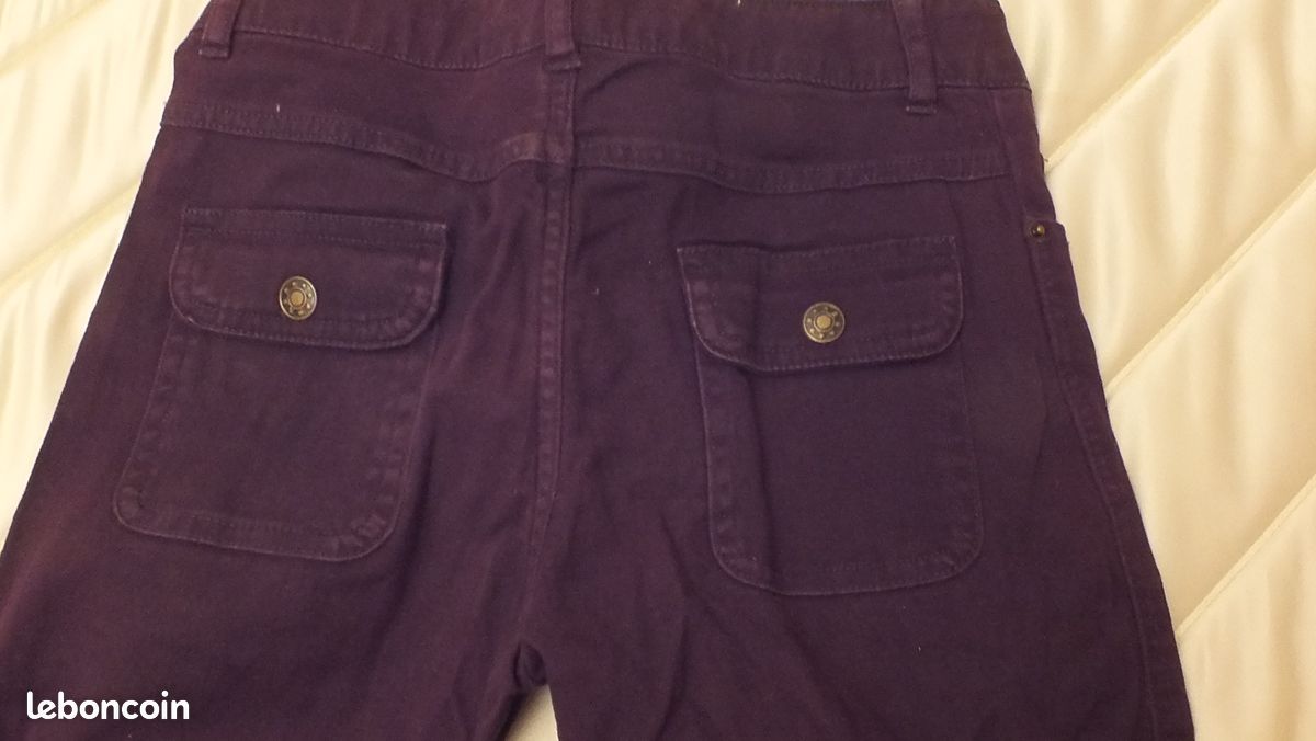 Pantalon long mauve enfant nine31 (image 3)