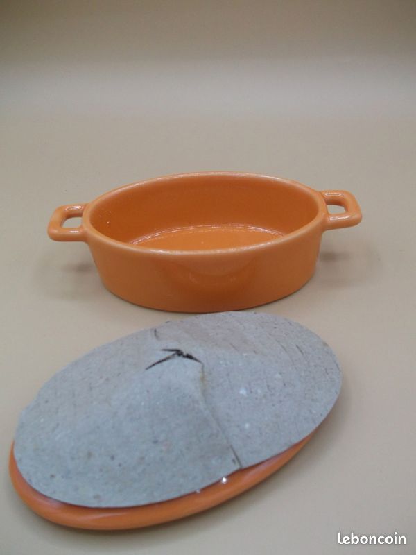 Lot De 6 Petites Cocottes Orange - Allant Au Four, état D'occasion