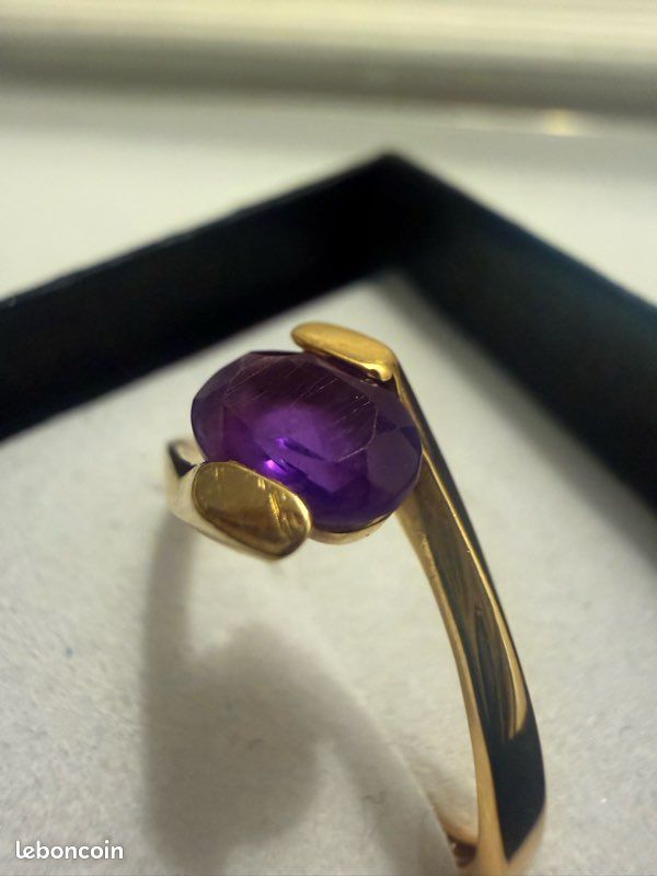 Bague Or 18k amethyste (image 2)