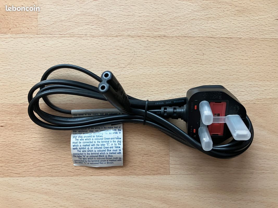 Câble d'alimentation secteur UK 230 V (neuf) (image 1)