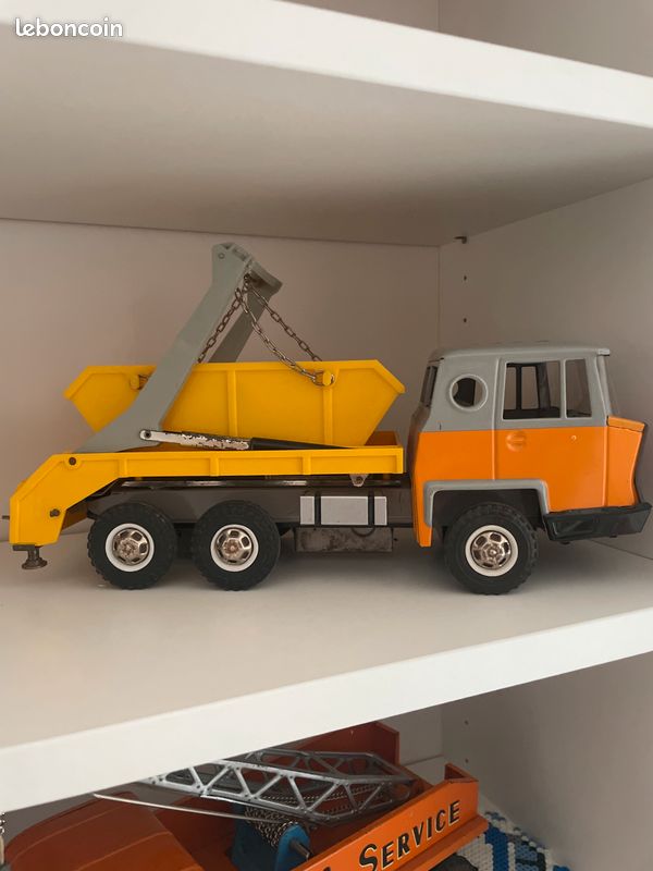 Coffret Joustra Vintage 1957 – 6 Camions En 1 – Réf. 1018 – Avec Boîte D'origine Et Chargements – Très Bon état