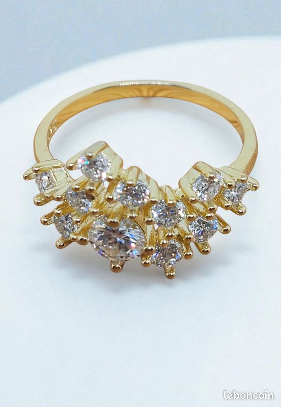 Bague Citrine Or Bague Fantaisie Vintage Plaquu00e9e Or Taille 57
