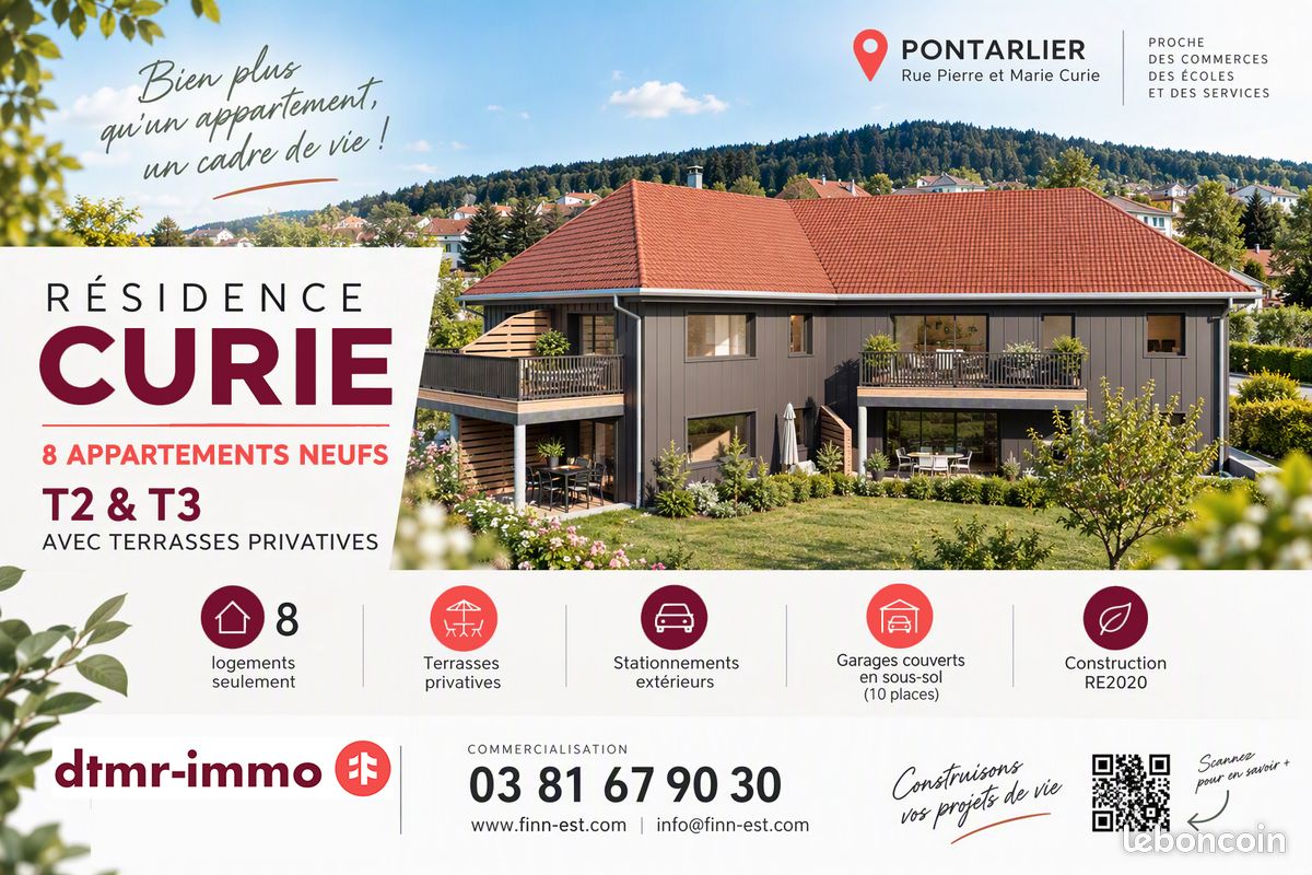 Appartement 2 pièces 47 m² · à Pontarlier · 47 m² · 203 000 €
