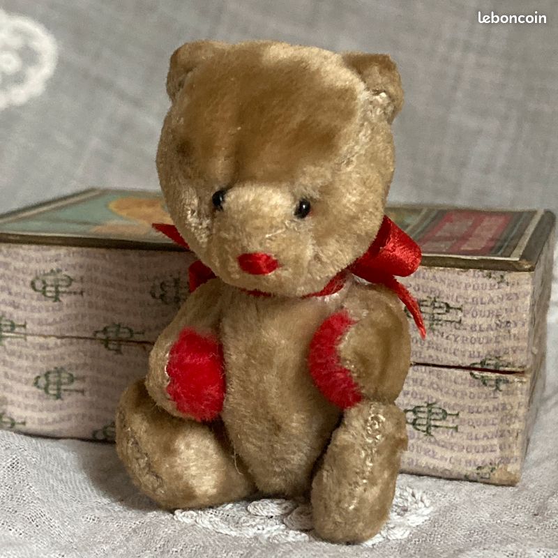 Ours - Singe ancien en peluche pour poupée ancienne Jumeau