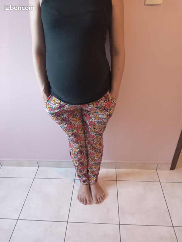 Grossesse Large Pantalon Fluide De Grossesse Pantalon Fluide De