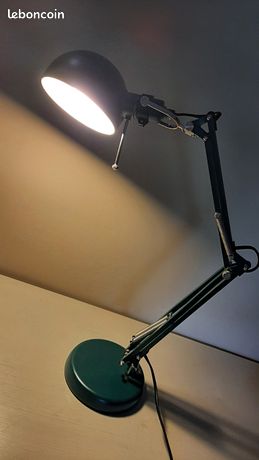 Paire De Lampes De Bureau IKEA Forsa – Vintage Argenté – Réglables
