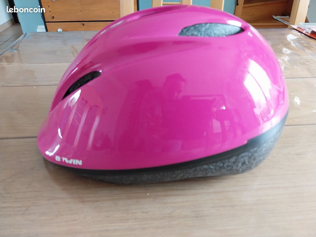 Casque de vélo rose Decathlon B.Twin fille 52-56 cm (image 2)