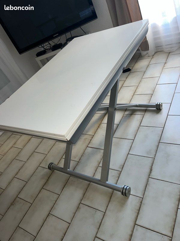 Table basse extensible relevable en table à manger (image 1)