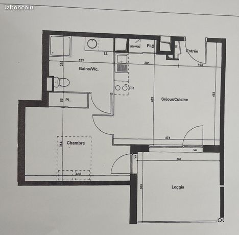 Appartement 2 pièces 41 m²