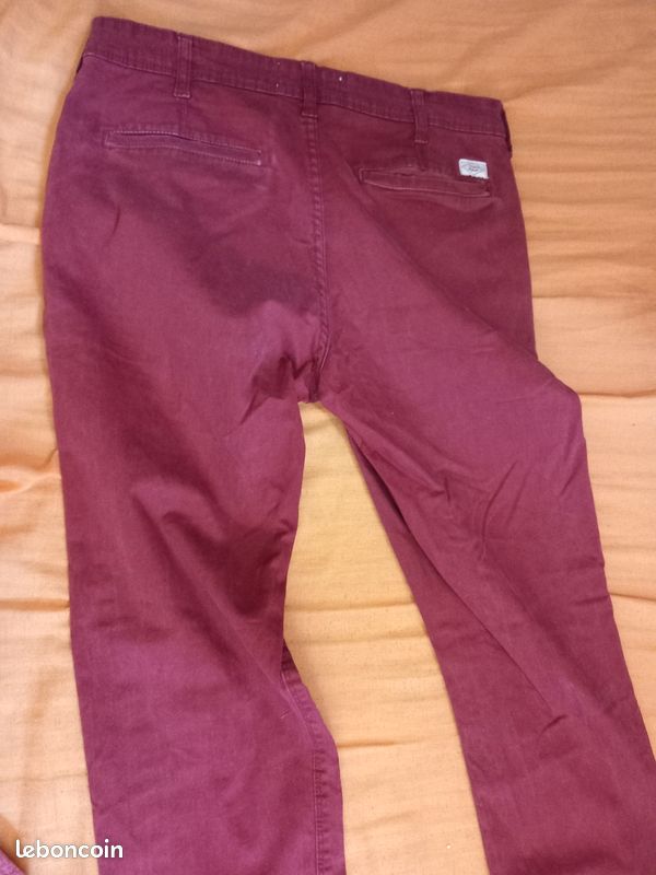 Pantalon bordeau droit (image 6)