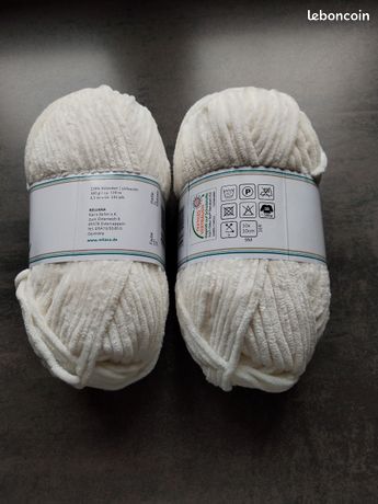 Lot De 2 Pelotes De Laine VELOURS CAMEL Phildar - Taille Aiguille 4.5, Couleur Beige, Neuves