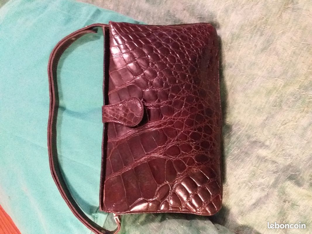 Sac en cuir crocodile (image 1)