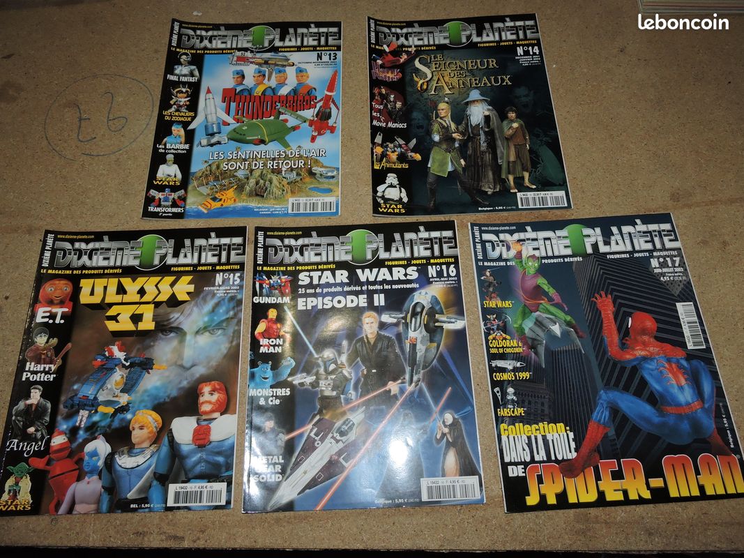 LOT 10 revues Magazine Années 2000 DIXIEME PLANETE Produits dérivés Films Bd Séries Cinéma TV N° 13 14 15 16 17 18 19 21 22 23 Daredevil Gi Joe Goldorak Matrix X Men Hulk Terminator ... (image 2)