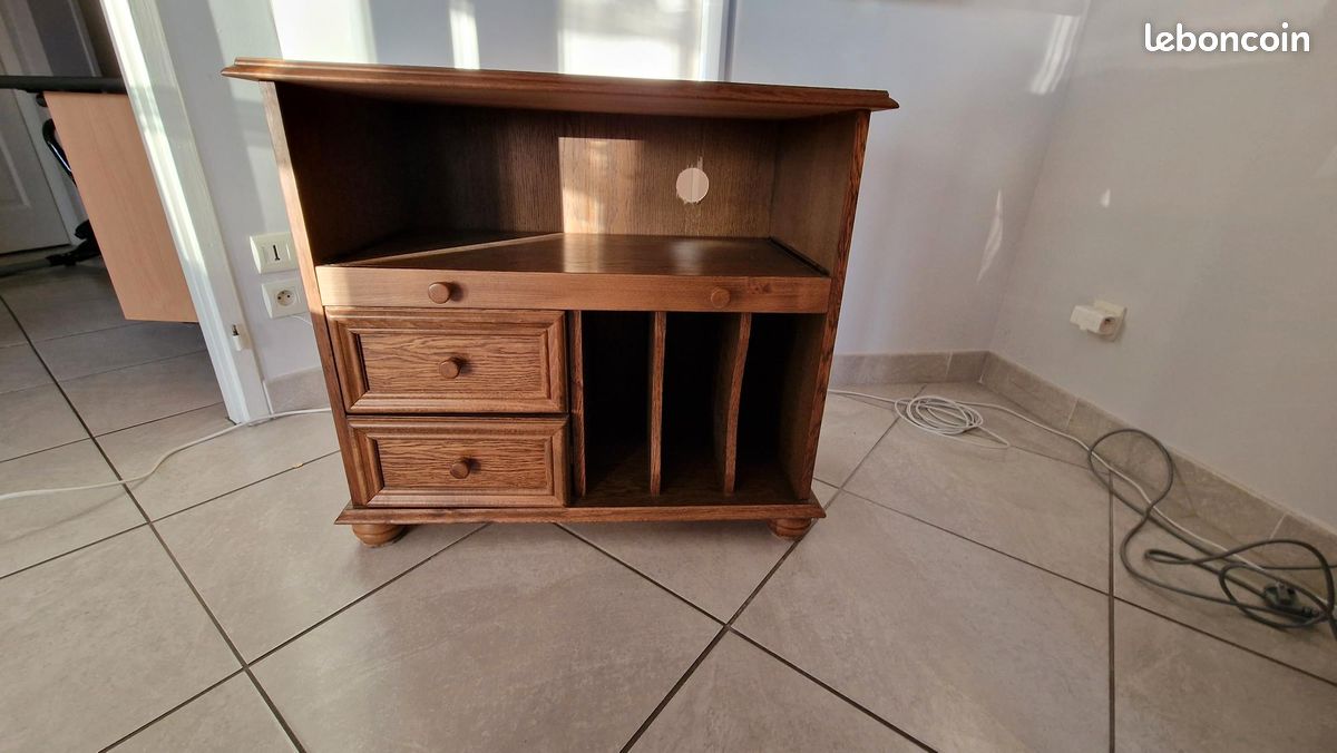 Meuble sous TV bois massif- (image 1)