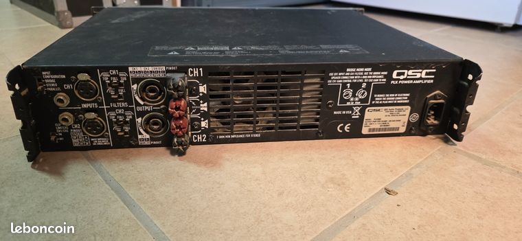 Amplificateur QSC PLX 2502 GARANTIE 6 MOIS + câbles speakon