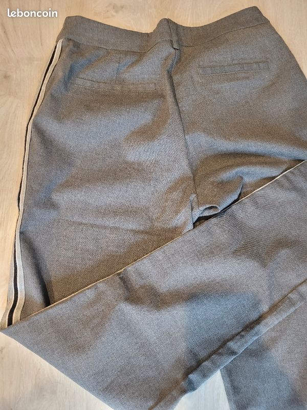 Pantalon droit gris Camaïeu Vêtements
