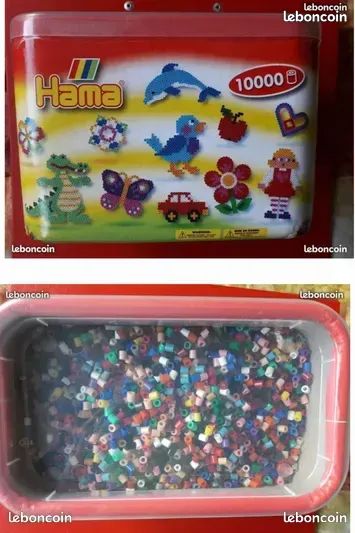 BARIL DE 10000 PERLES À REPASSER HAMA - TAILLE MID - MULTICOLORE - LOISIR CRÉATIF ENFANT 5-9 ANS