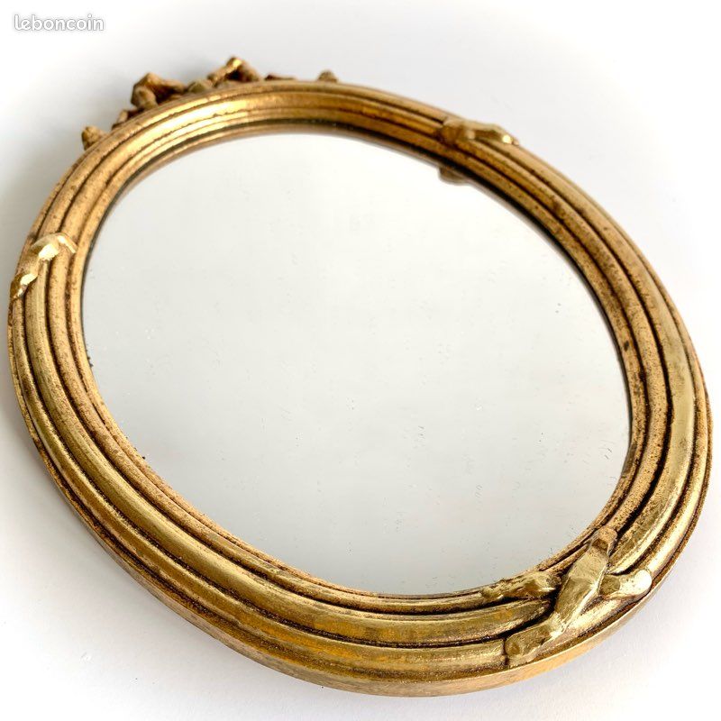 Joli miroir ancien en bois doré - Style Louis XVI (image 3)