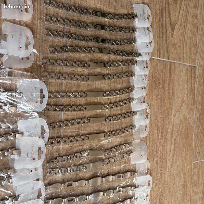 Lot de 84 bracelets acier homme neuf (image 8)