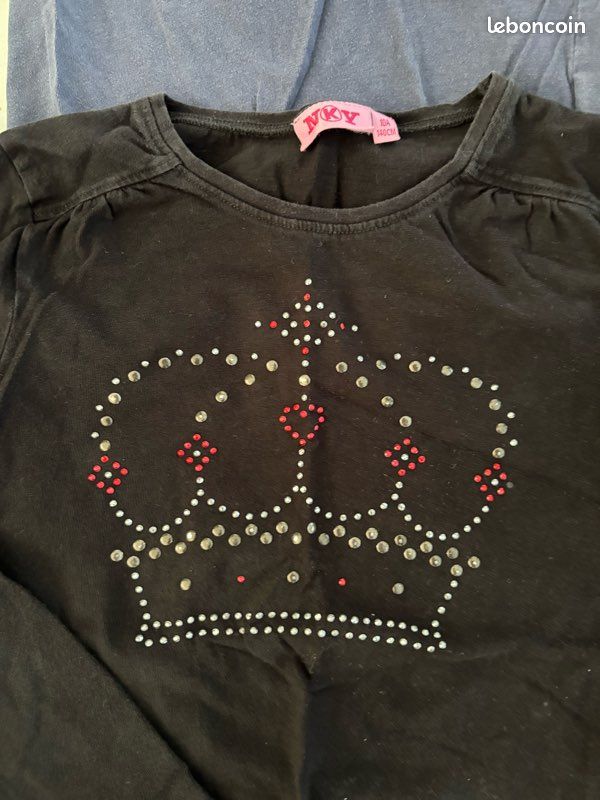 Lot 4 tee shirts ML fille 10 ans (image 2)