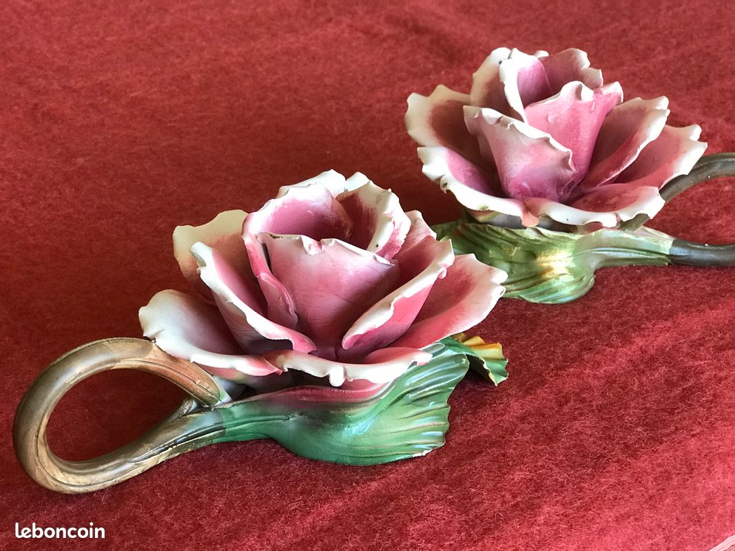 Duo de roses en biscuit (image 2)