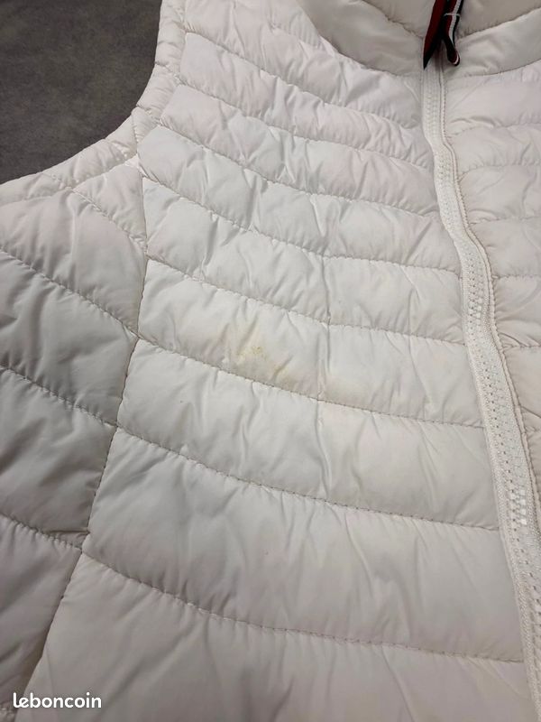 Gilet Tommy Hilfiger matelassé zippé doudoune sans manches col montant Blanc Femme taille L #CC0018 (image 4)