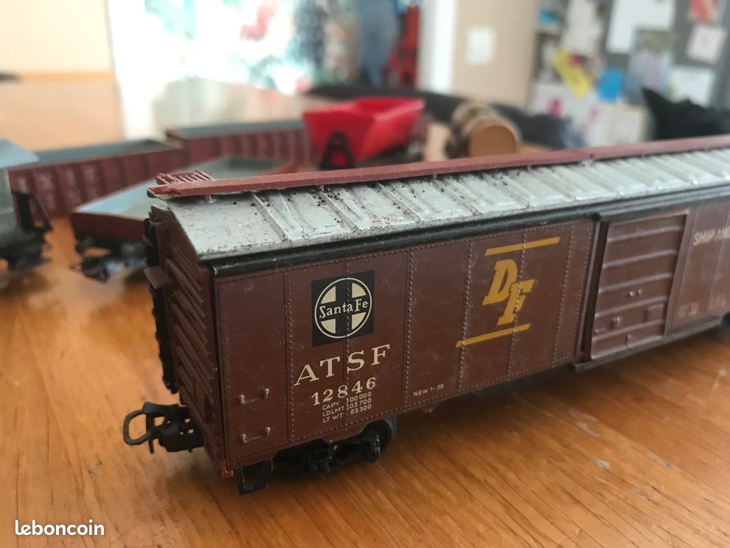 Lot de deux wagons hornby meccano - wagon 1ere classe et wagon