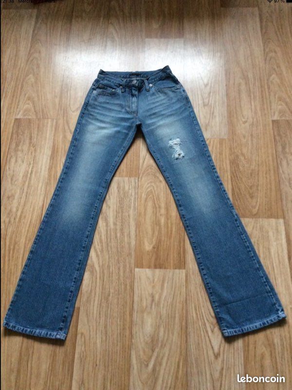 Jeans Femme Sisley - 100% Coton Décontracté - Taille Normale Coupe Classique