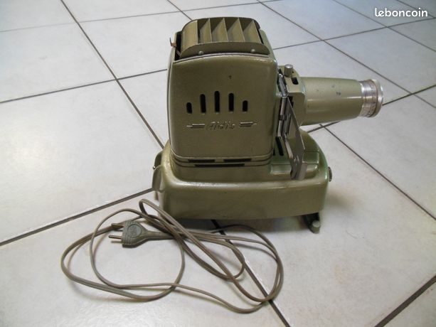 Projecteur De Diapositives Aldis Vintage - Métal Vert - Avec Malle De Transport - #B936