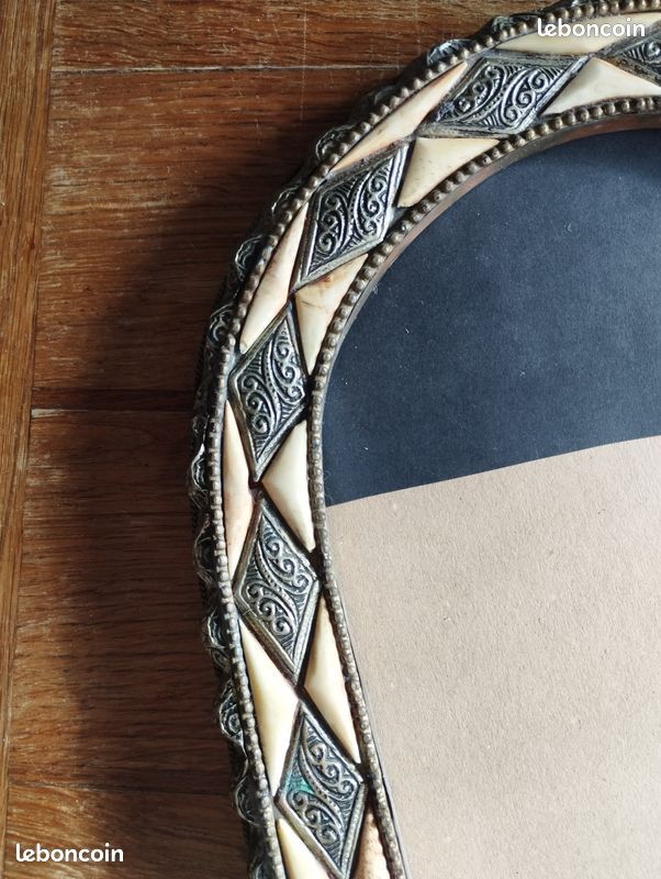 Cadre oriental en os (ancien miroir) vintage (image 8)