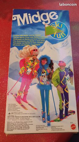 Barbie Vintage Puppe alte Puppe #7513 Ski Fun Midge 1990 Mattel Sammlerstück Retro Spielzeug