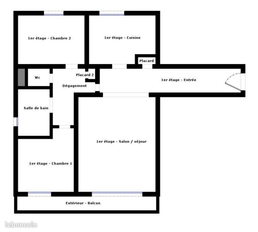 Appartement 3 pièces 60 m² · à Dijon · 59,8 m² · 179 000 €