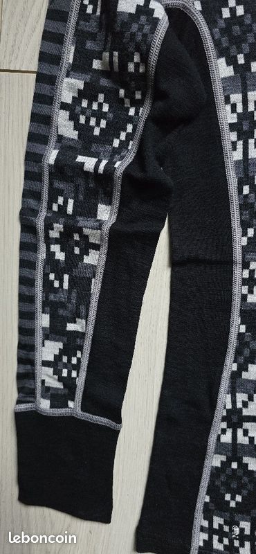 Haut zippé / sous-couche 100% mérinos taille S ou M KARI TRAA (image 9)