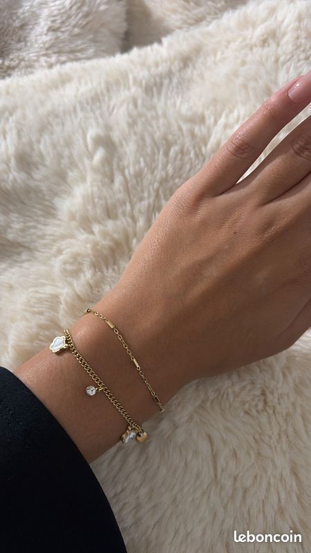 Éclat Doré – Bracelet Fleur Inoxydable (image 14)