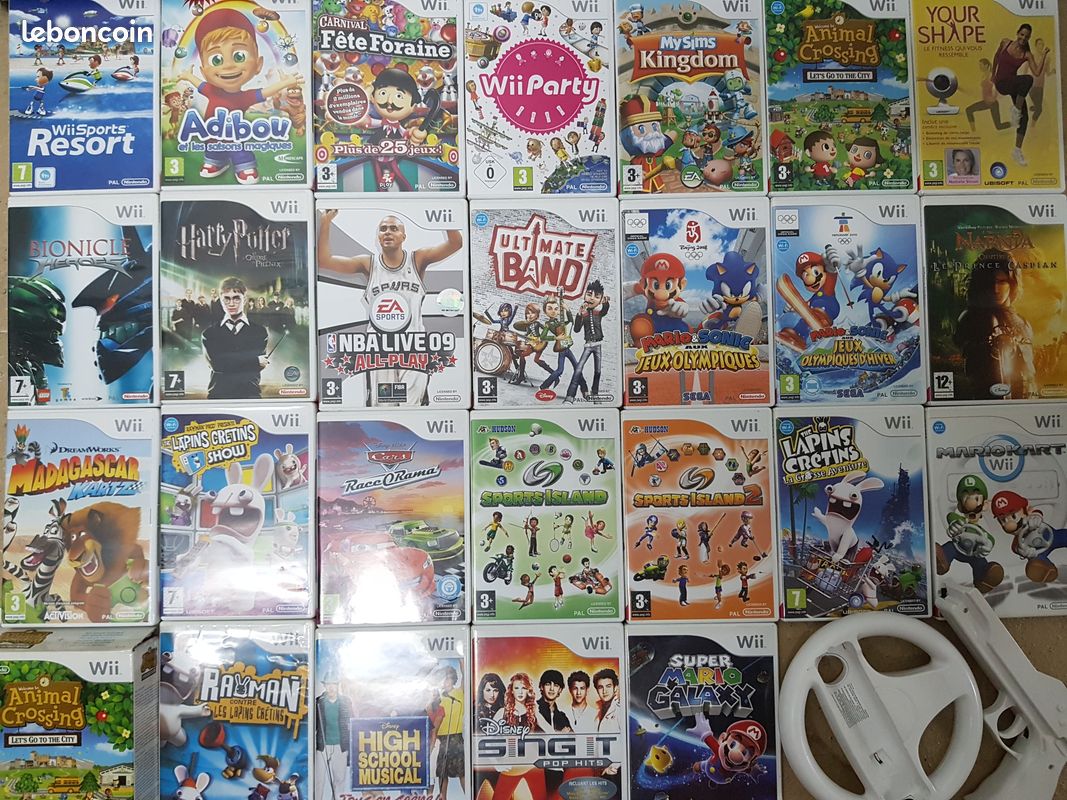 Lot de 25 jeux Wii + accessoires (image 1)