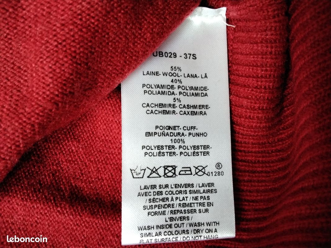 Pull manches longues Caroll rouge taille XS (image 6)