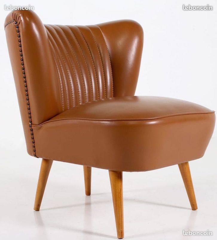 Chaise Fauteuil Cocktail Vintage (image 1)