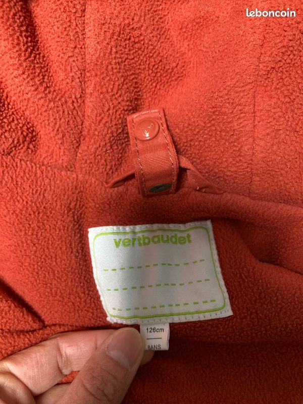 Veste hiver enfant rouge corail (image 3)