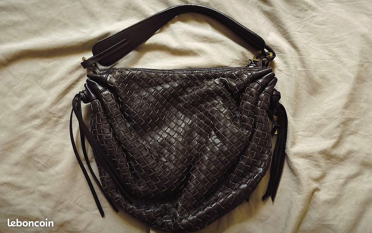 Sac Lancel en Cuir Tressé Porté Epaule ou Main (image 8)