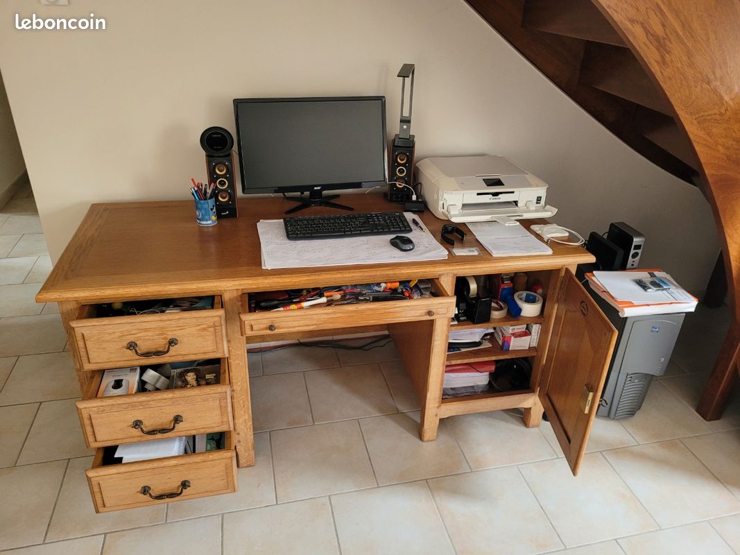 Bureau chêne massif (image 1)