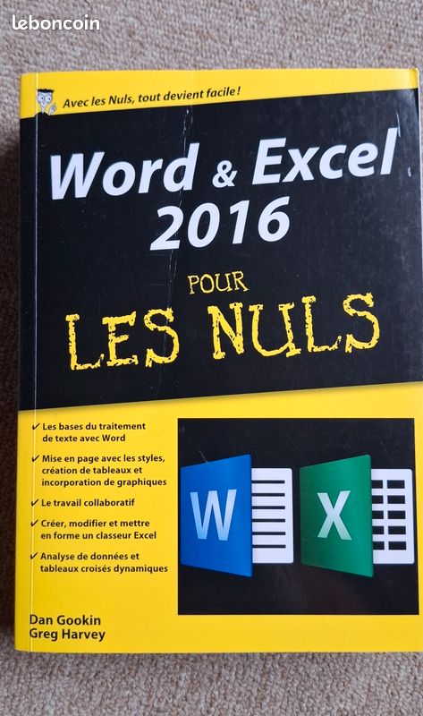 Livre "Word et Excel 2012 pour les nuls" en excellent état (image 1)